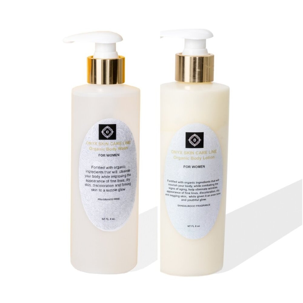 Women’s Duo Body Wash & Body Lotion - - 100% Organic- choose your frag & formula